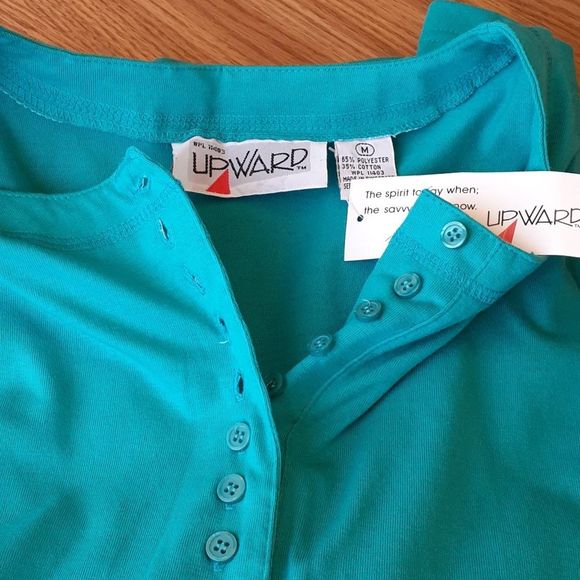 new UPWARD M tees 3/4 sleeves green - Picture 9 of 9